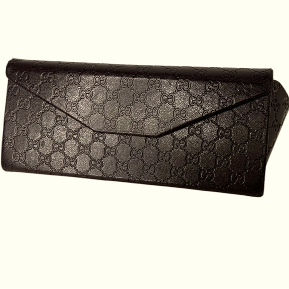 Gucci monogram sunglasses glasses case in deep brown - Picture 1 of 16